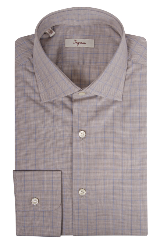 Camicia uomo con righe verticali 100% cotone  vestibilità Slim. Ingram uomo