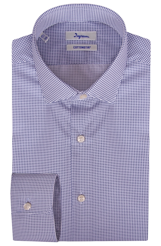 Camicia uomo vestibilità slim , COTTONSTIR in puro cotone twill no-stiro.