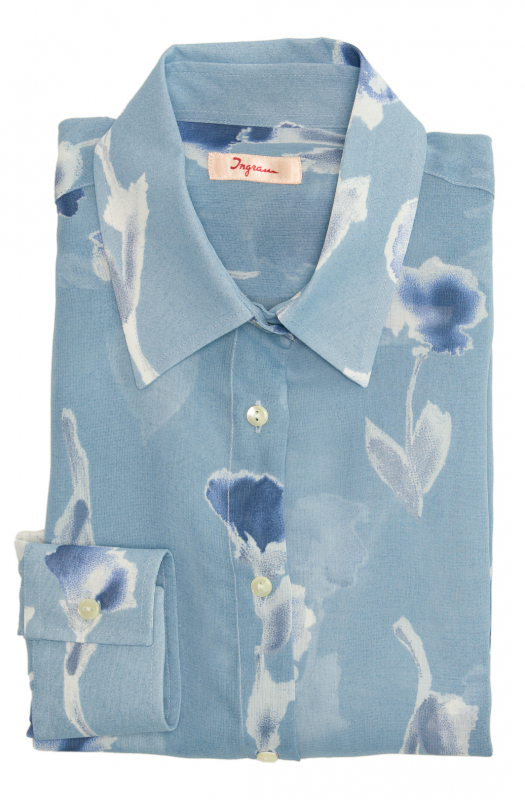 ALESSIA shirt, loose fit, in viscose, floral print.