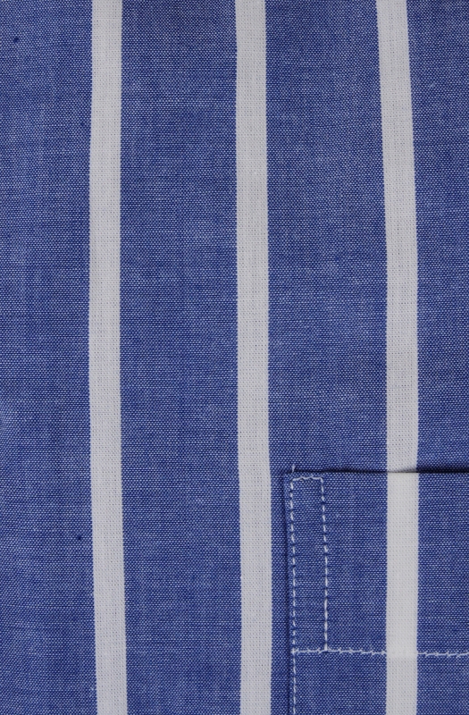 Ingram shirt in light blue striped cotton, button-down collar