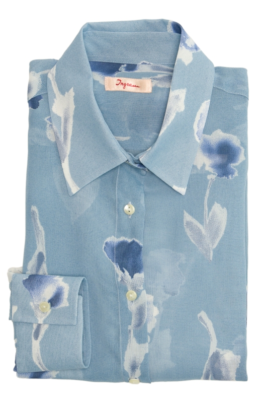 Camicia ALESSIA, vestibilità ampia, in viscosa, stampa floreale.